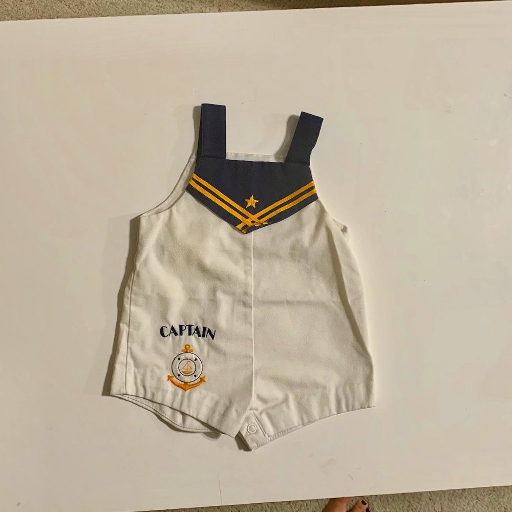 Vintage Petit Jouet Captain Shortalls 6-9 months